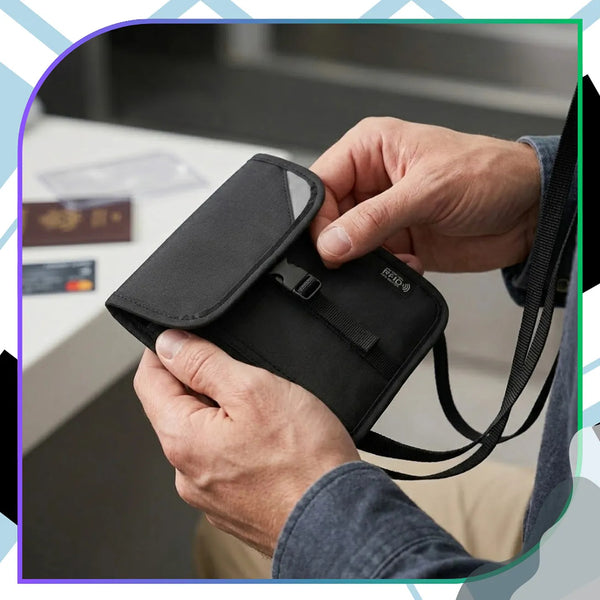 Ceļojumu dokumentu turētājs RFID, melns