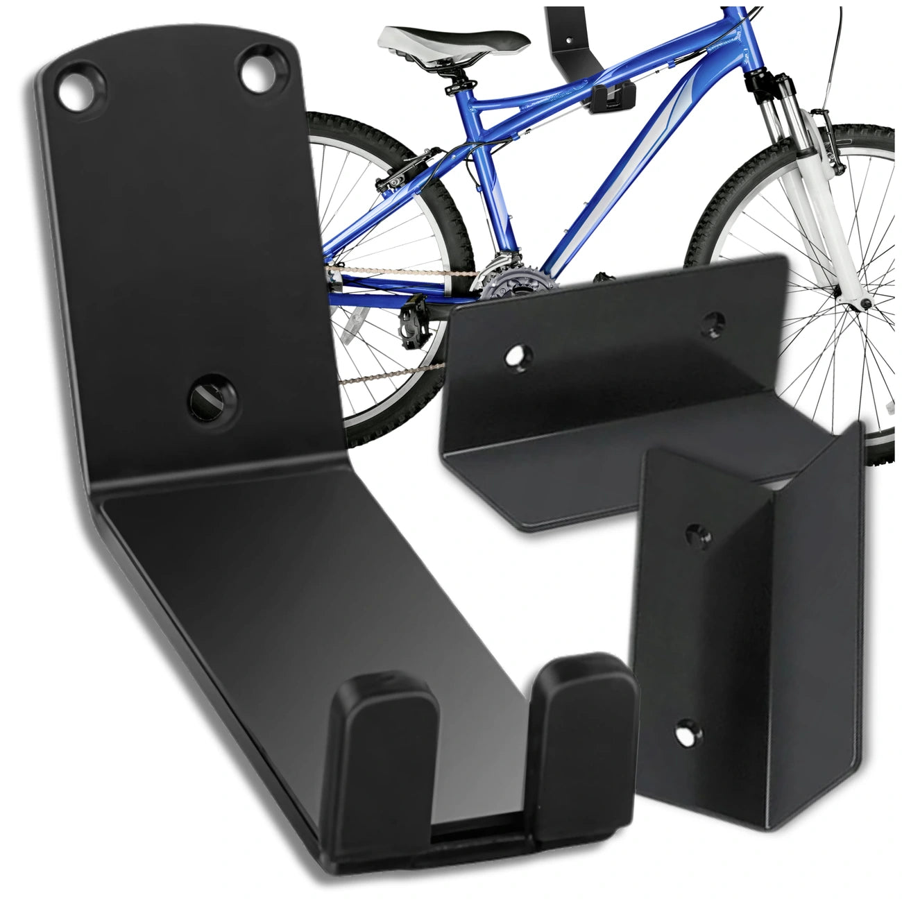 Velosipēdu statīvs, stiprināms pie sienas, melns, MAX 30kg