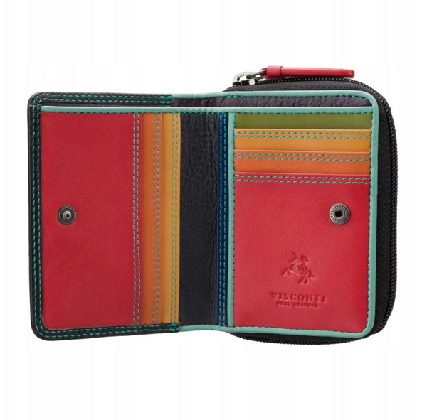 Sieviešu maks Visconti Rainbow RB53, melns, ādas N428