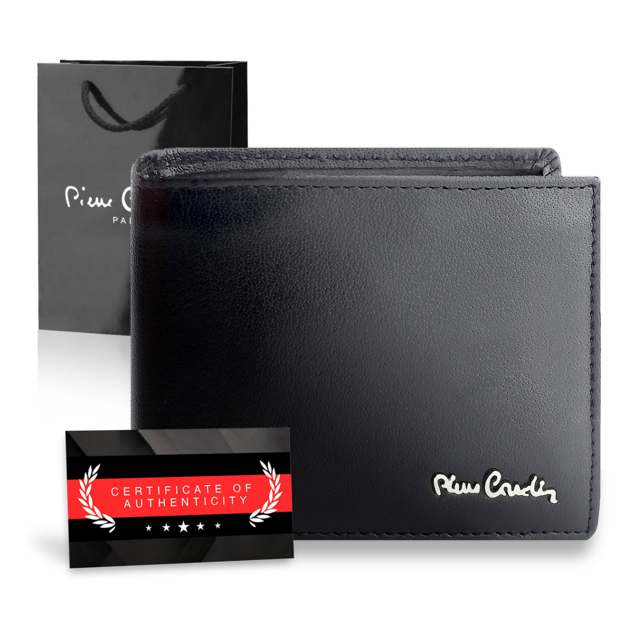 Vīriešu maks Pierre Cardin, melns, ar RFID aizsardzību 6088206 