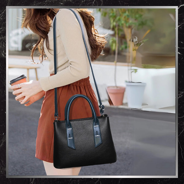 Sieviešu ādas rokassoma BAD&amp;BAGS, melna