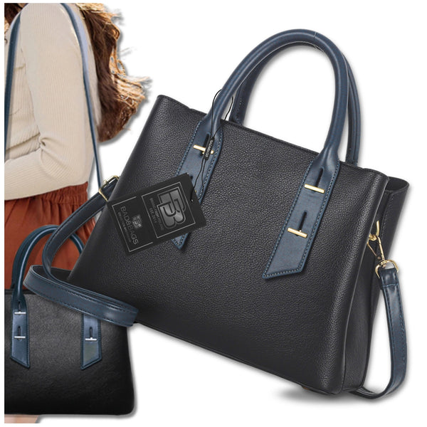 Sieviešu ādas rokassoma BAD&amp;BAGS, melna