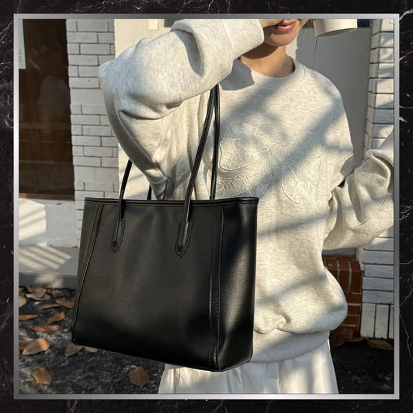 Sieviešu ādas rokassoma BAD&amp;BAGS, melna N499