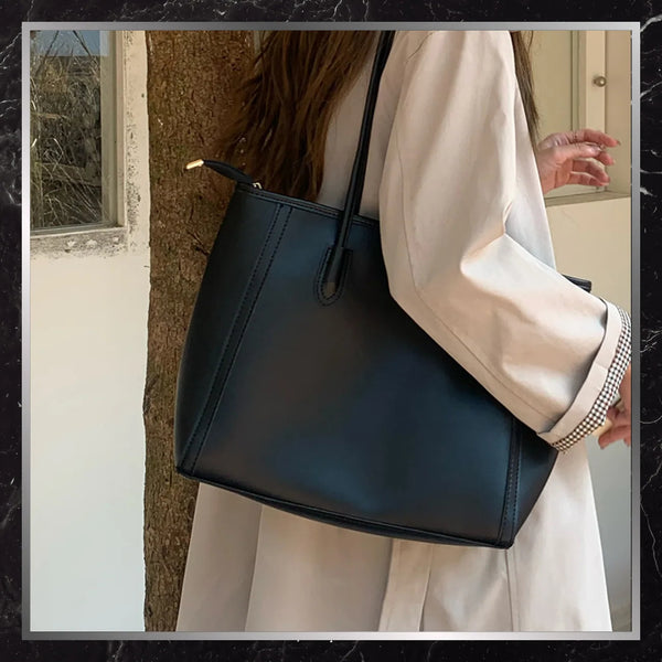 Sieviešu ādas rokassoma BAD&amp;BAGS, melna N499