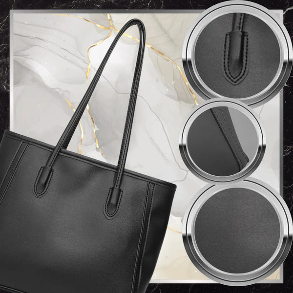 Sieviešu ādas rokassoma BAD&amp;BAGS, melna N499