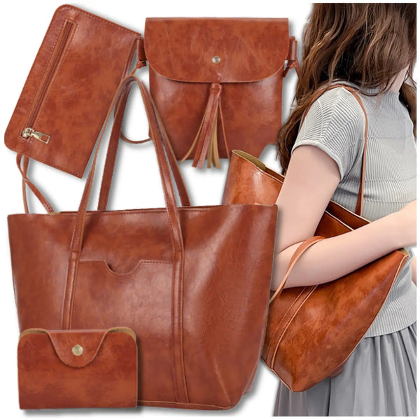 Sieviešu ādas rokassoma BAD&amp;BAGS, brūna