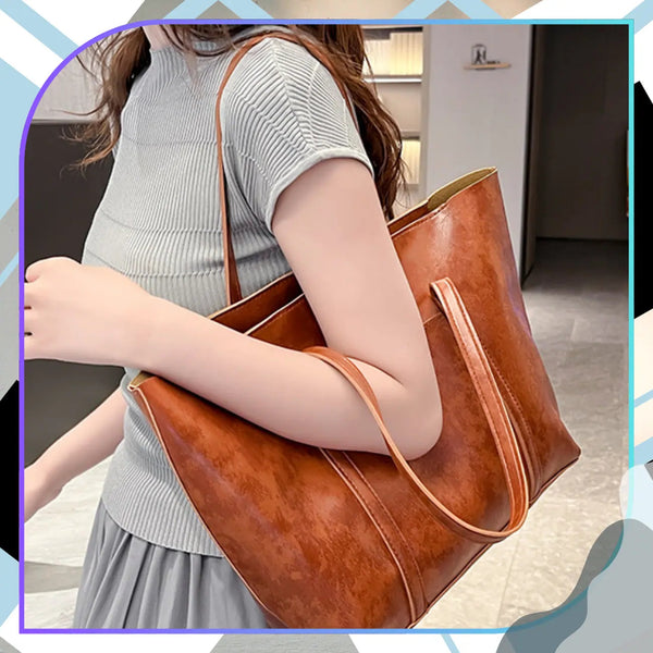 Sieviešu ādas rokassoma BAD&amp;BAGS, brūna