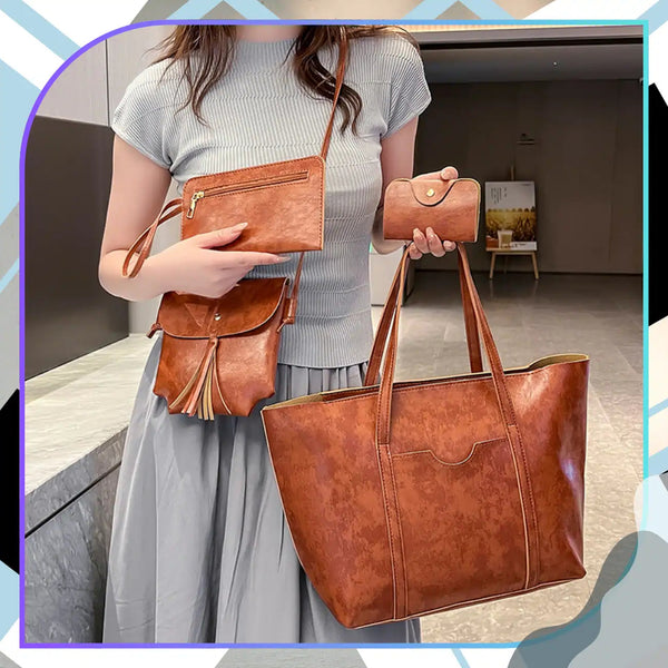 Sieviešu ādas rokassoma BAD&amp;BAGS, brūna