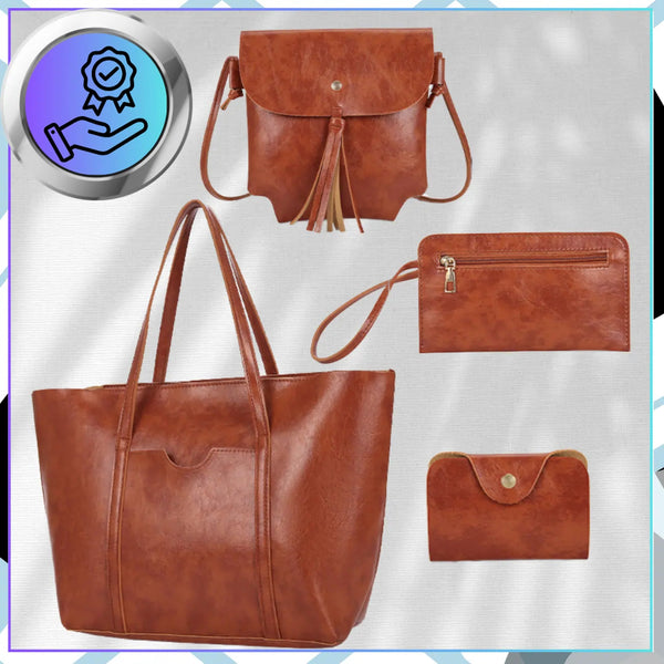 Sieviešu ādas rokassoma BAD&amp;BAGS, brūna