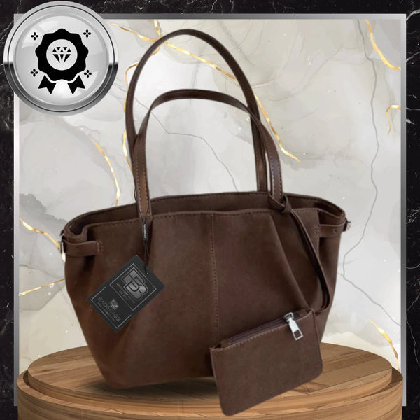 Sieviešu rokassoma, brūna eko āda