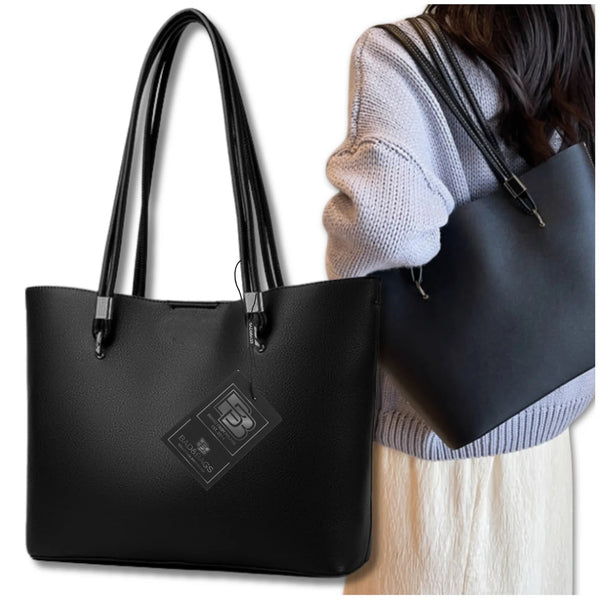 Sieviešu ādas rokassoma BAD&amp;BAGS, melna N500