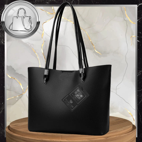 Sieviešu ādas rokassoma BAD&amp;BAGS, melna N500