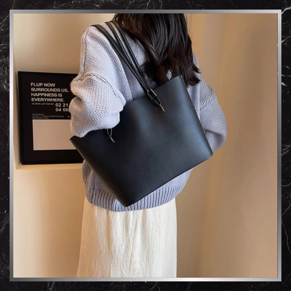 Sieviešu ādas rokassoma BAD&amp;BAGS, melna N500