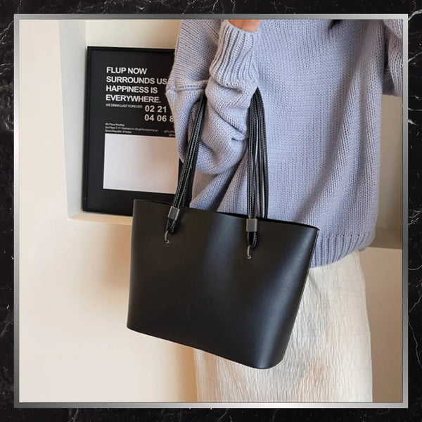 Sieviešu ādas rokassoma BAD&amp;BAGS, melna N500