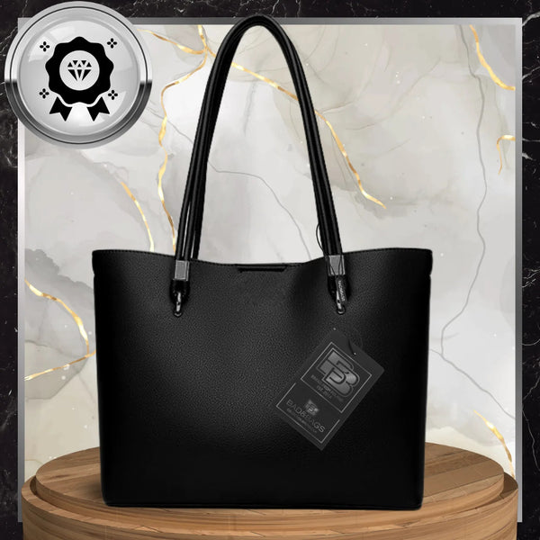 Sieviešu ādas rokassoma BAD&amp;BAGS, melna N500