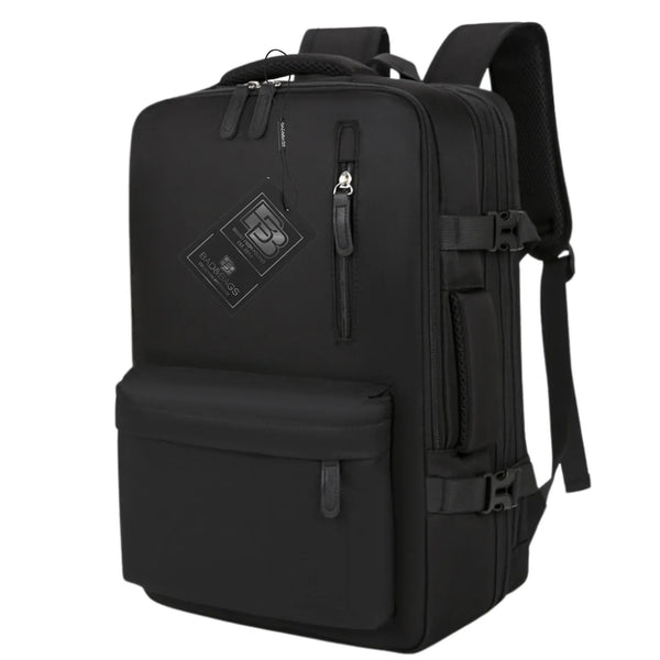 Ceļojumu mugursoma BAD&amp;BAGS, melna, ar USB, ūdensizturīga