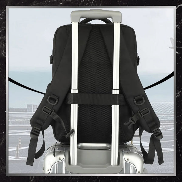 Ceļojumu mugursoma BAD&amp;BAGS, melna, ar USB, ūdensizturīga