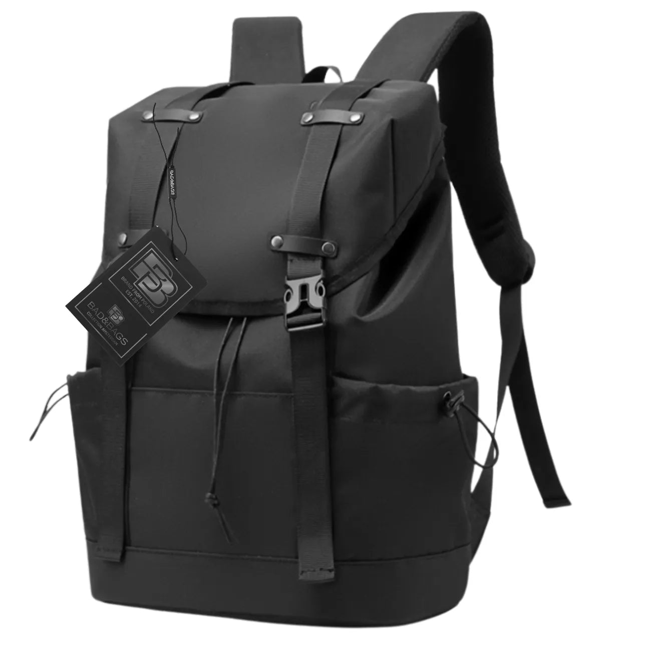 Ceļojumu mugursoma BAD&amp;BAGS, melna, ūdensnecaurlaidīga N488