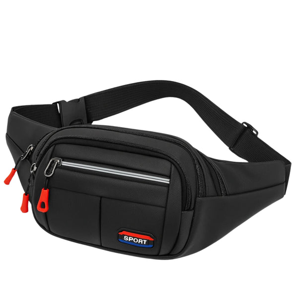 Juoda sportinė juosmens rankinė (unisex) D30
