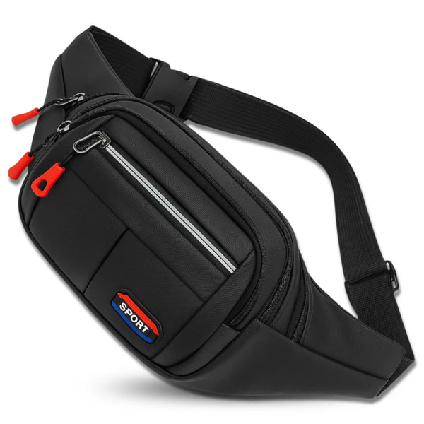 Juoda sportinė juosmens rankinė (unisex) D30