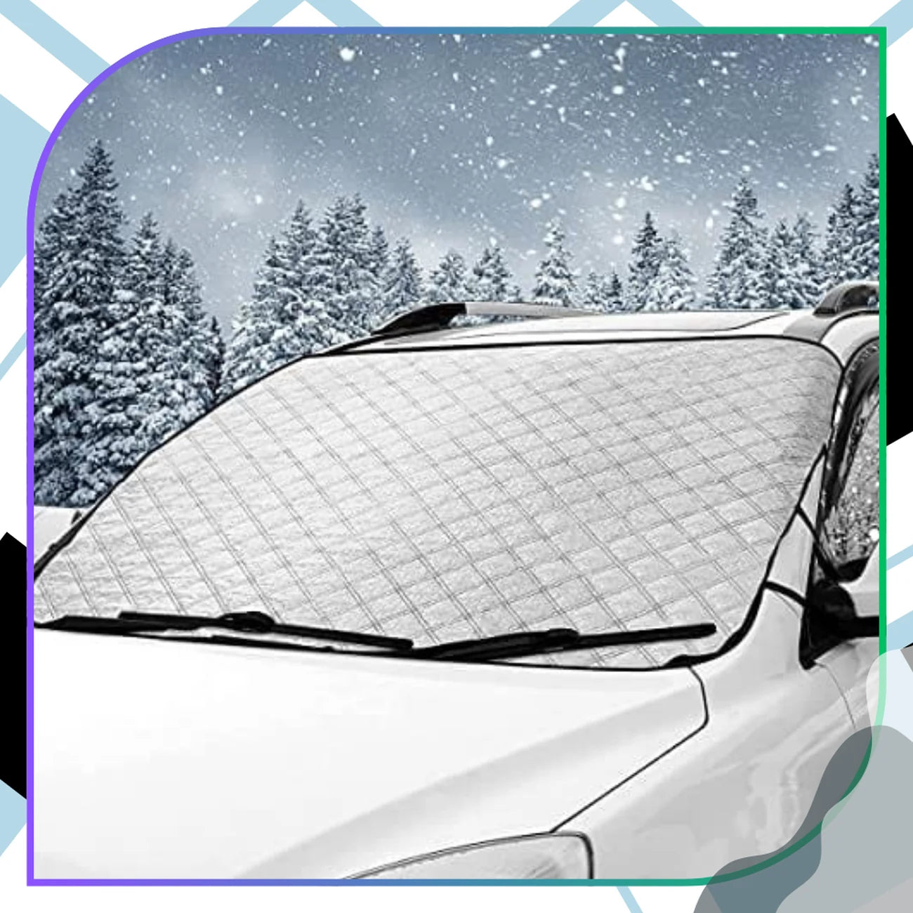 Automašīnas priekšējā stikla aizsargs pret salu