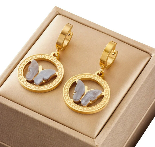 Sieviešu auskari B12, zelta krāsā