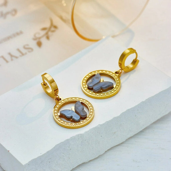 Sieviešu auskari B12, zelta krāsā