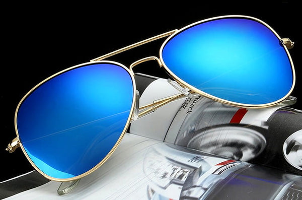Aviator saulesbrilles, spoguļstikla