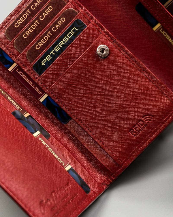 Liels sieviešu maks Peterson D22, sarkans D1943