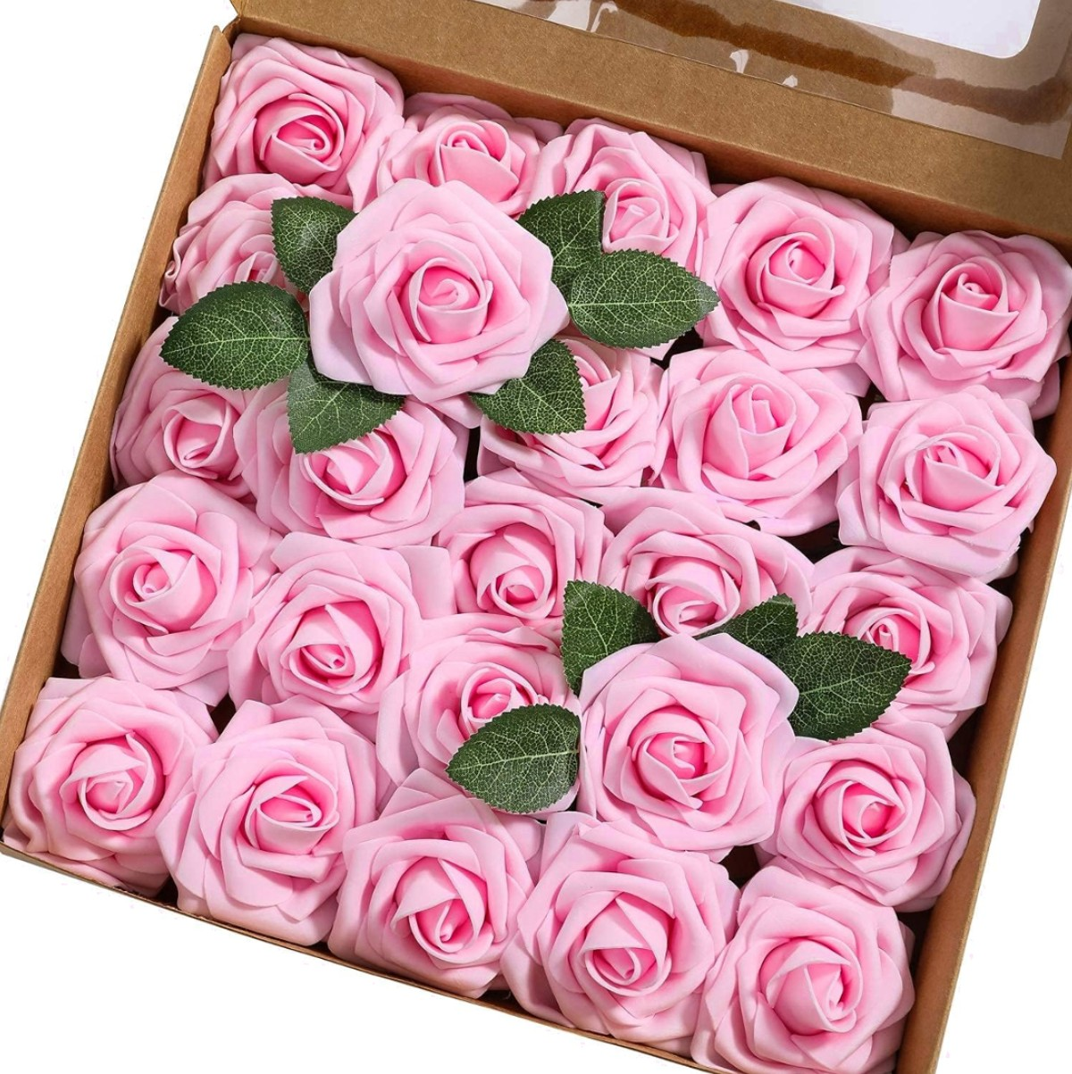 Mākslīgās rozes 25 gab. B19, rozā