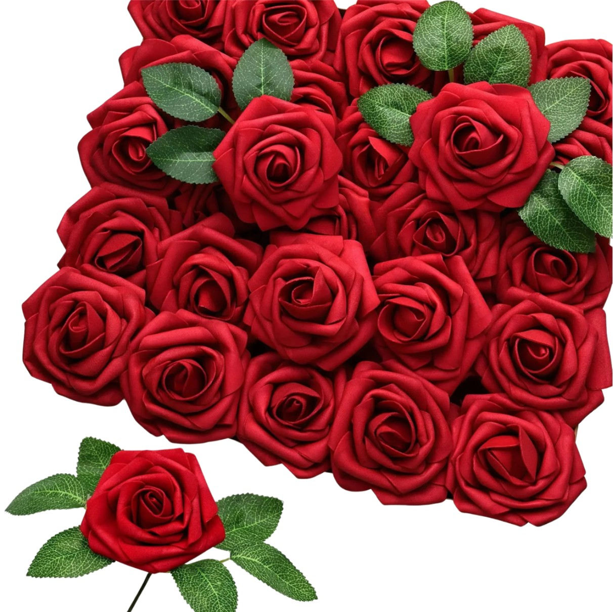 Mākslīgās rozes 25 gab. L15, sarkanas