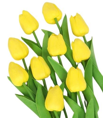 Mākslīgās tulpes, 10 gab. T1 dzeltenas