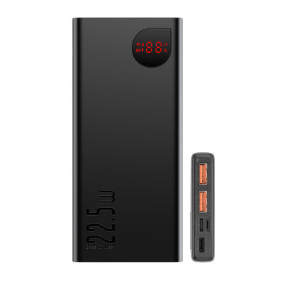 Baseus Adaman metāla ārējais akumulators 10000mAh 22.5W melns