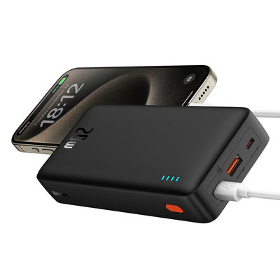Baseus Airpow 20W 20000mAh ārējais akumulators ar Baseus Simple USB-A - USB-C 50 cm kabeli - melns