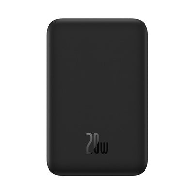 Baseus Magnetic Mini 20000 mAh 20W Power Bank - melns + USB-C / USB-C kabelis