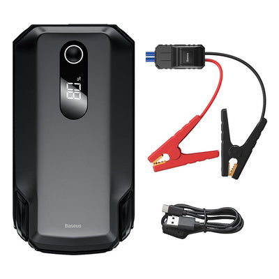 Baseus 20000mAh 12V palaišanas starteris ar kabeļiem, melns