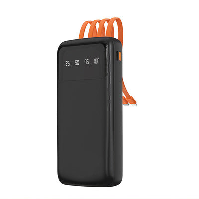 Dudao K6Pro 10000mAh ārējais akumulators ar USB, USB-C, Lightning, melns