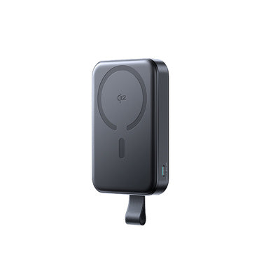 Joyroom JR-PBM11 10000mAh ārējais akumulators, saderīgs ar MagSafe, ar statīvu - melns