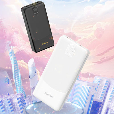 Ārējais akumulators Dudao K10 10000mAh 2.4A 2 x USB-A - melns