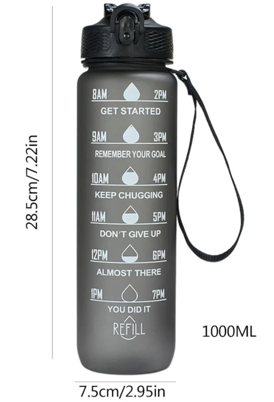 Dzeramā pudele 1000ml K2, melna