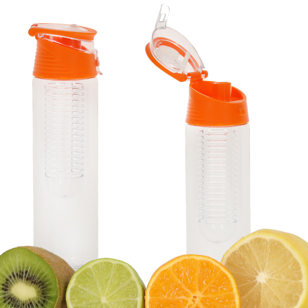 Dzeramā pudele ar augļu trauku 800ml K91, oranža