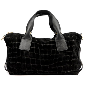Luka 26-119 CROCO juoda odinė rankinė czarny