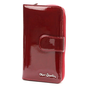 Pierre Cardin 05 LINE 116 raudona odinė piniginė czerwony