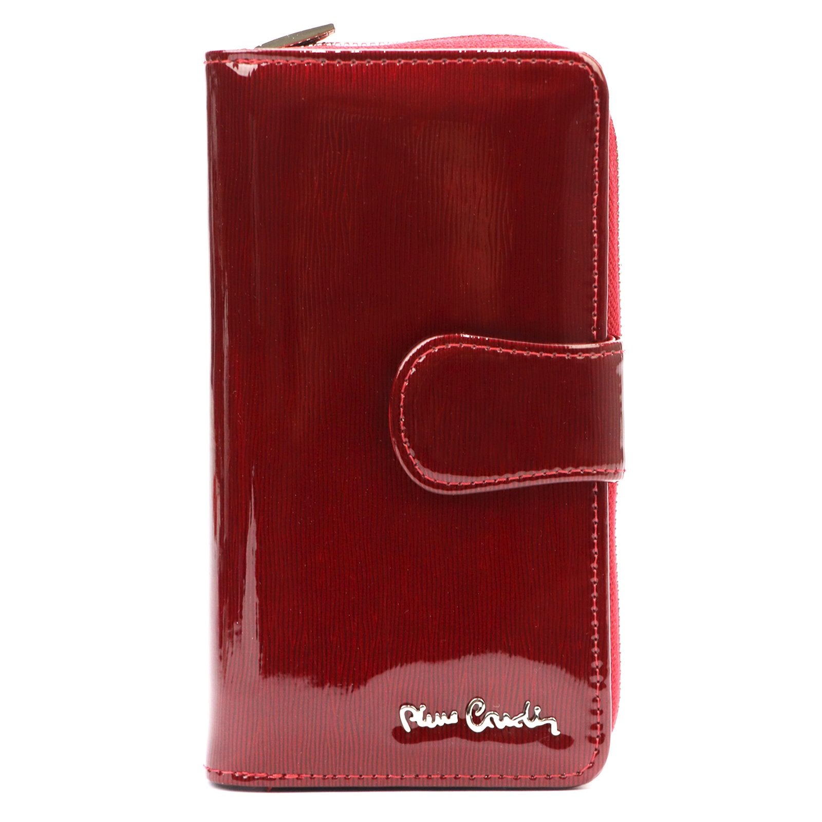 Pierre Cardin 05 LINE 116 raudona odinė piniginė czerwony