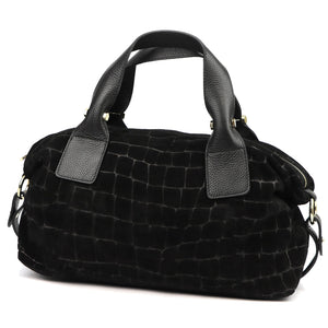 Luka 26-119 CROCO juoda odinė rankinė czarny