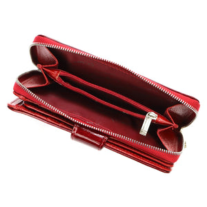 Pierre Cardin 05 LINE 116 raudona odinė piniginė czerwony