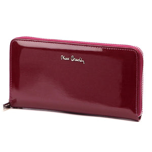 Pierre Cardin 05 LINE 119 violetinė odinė piniginė fioletowy