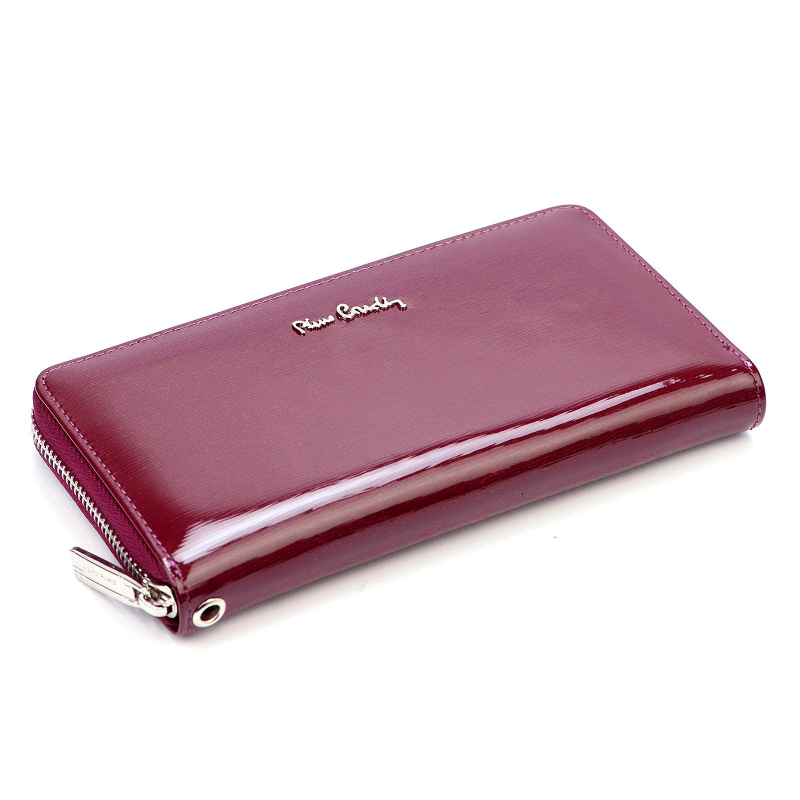 Pierre Cardin 05 LINE 119 violetinė odinė piniginė fioletowy