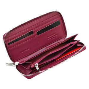 Pierre Cardin 05 LINE 119 violetinė odinė piniginė fioletowy