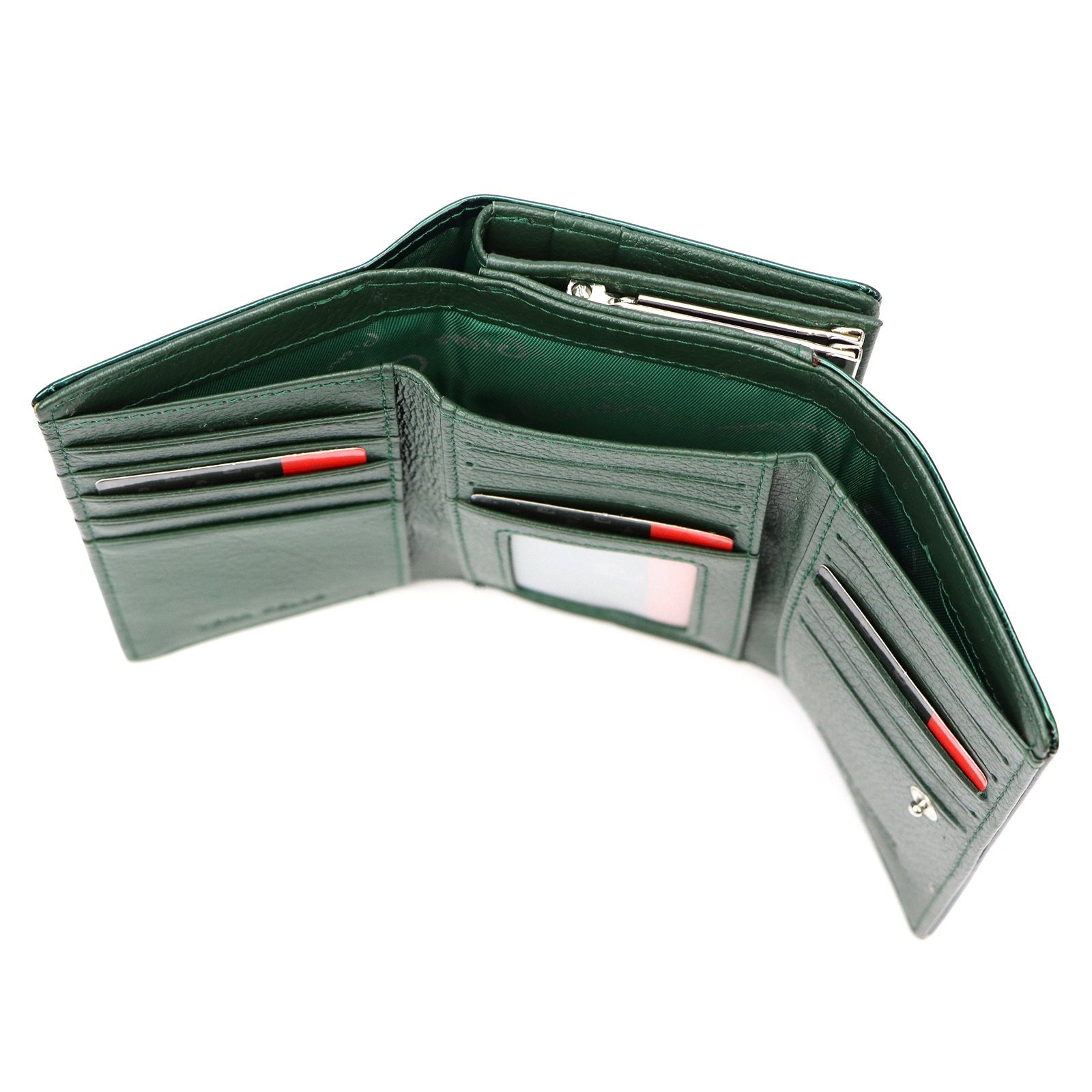 Pierre Cardin 02 LEAF 108 žalia piniginė zielony